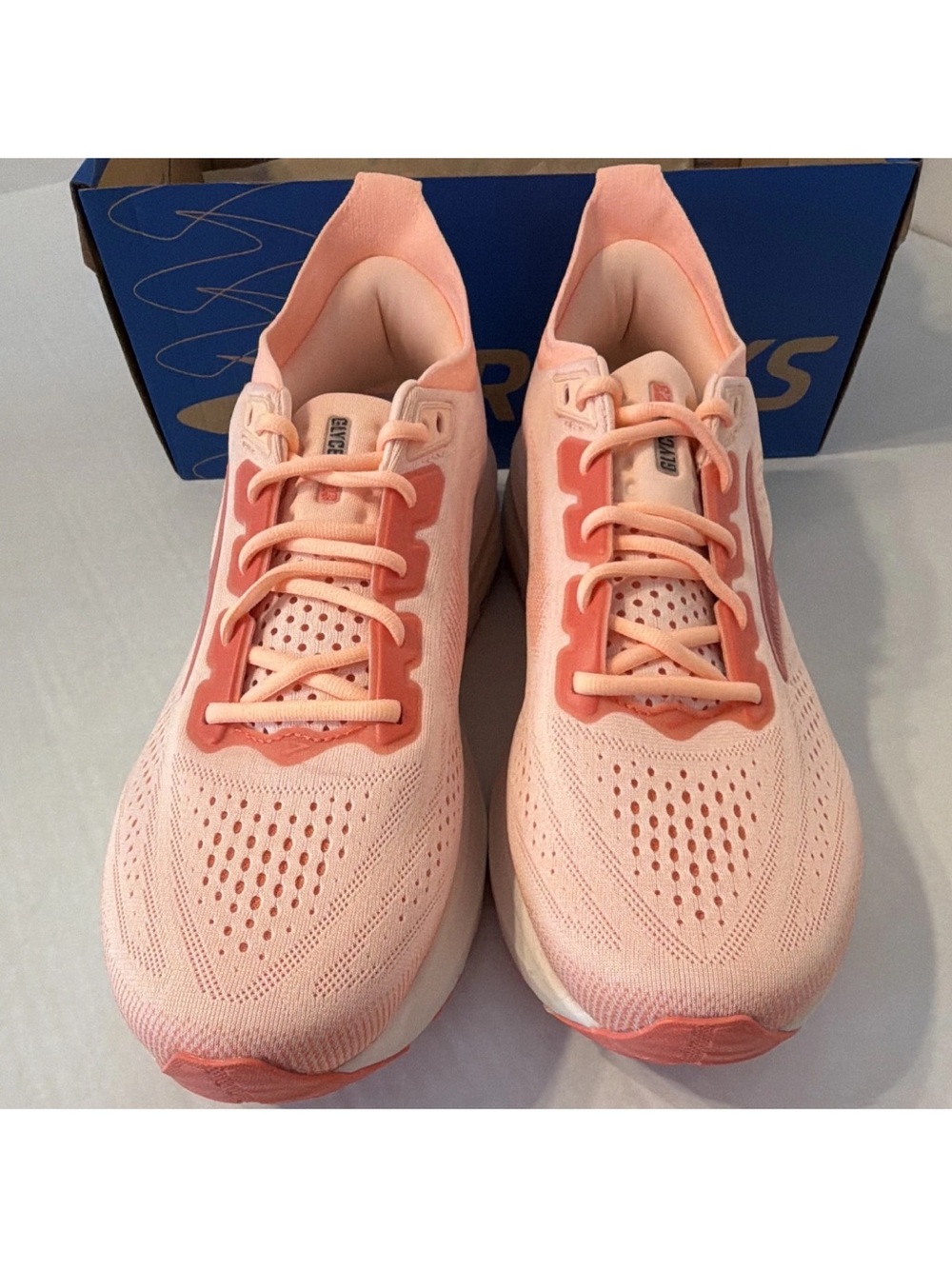 Brooks Glycerin 23 Women’s Low Top Lace-Up Mesh Running Sneaker CORAL W12/M10.5 - Picture 3 of 5